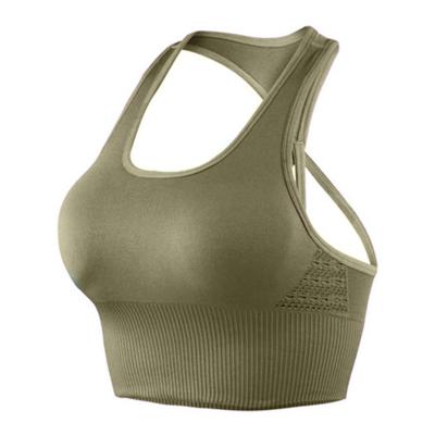 China Sexy nude sports bra women gym bra female fitness bra comfortable breathable seamless casual antibacterial yoga for sale