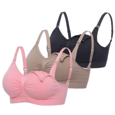 China Wholesale Custom Women's Seamless Nursing Bra Maternity Pregnancy Nursing Sleep Lactation Bra for sale