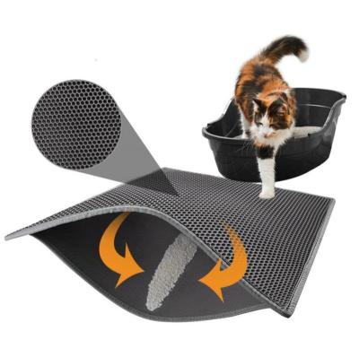 China Manufacturer Waterproof Pet Double Layer Viable Cat Litter Mat for sale