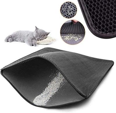 China Eco-friendly Sustainable Cat Pet Litter Mat Double-Layer Waterproof EVA Cat Mat Smaller for sale