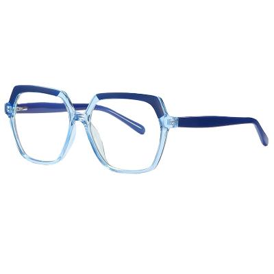 China Wholesale Retro 3508 TR90 Octagonal Frames Anti Blue Light Blocking Optical Glasses for sale