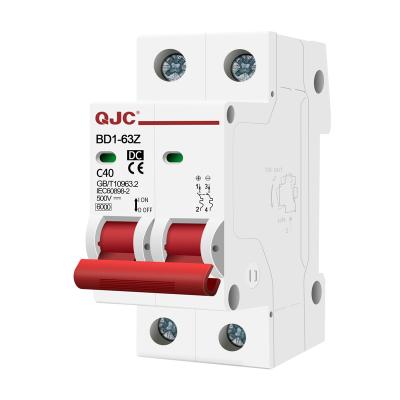 China QJC DC Circuit Breakers Electrical Circuit Breakers Specializing 6A DC Circuit Breakers MCB Miniature Disyuntor 6KA 63A 1P 2P 3P 4P for sale