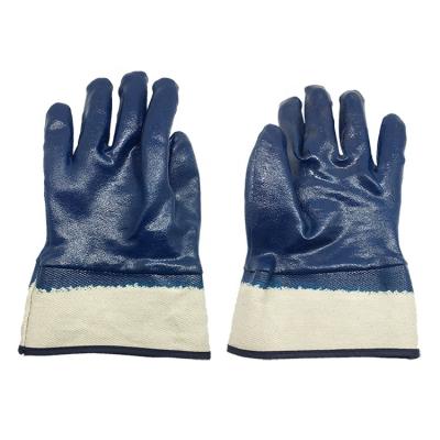 China Anti-impact Gloves Nitriles Cotton Nitriles Smooth Fully Coated Work Glove Safety Protective Gloves for sale