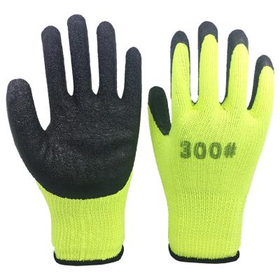 China Anti-impact Winter Warm Type #300 Latex Coated Protective Working Safety Work Gloves for sale