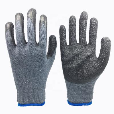 China Anti-impact Polyester Coating Double DIP Latex Foam Coated Work / Safety Gloves for sale