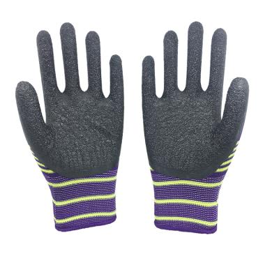 China Polyester Anti-Slip Liner With Latex Coated Hand Safety Protective Gloves for sale