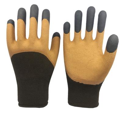 China 13G Polyester Double Coating Immersion Anti-Slip Latex Foam Coated Gloves /safety working glove en388 for sale