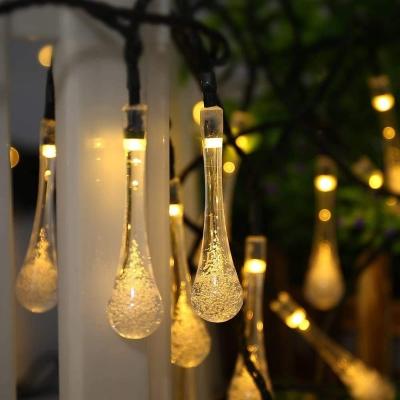 China Fairy String Light Crystal Ball Holiday Party Decoration Bubble Holiday Lights Solar Powered Outdoor LED for sale