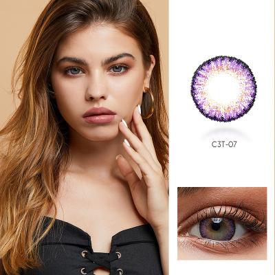 China HAMA Wholesale Korea 3 Color Tone Soft Purple Contact Lenses 1 Year for sale