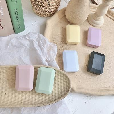 China Contact Lens Storage Good Quality Contact Lens Case Square Shape Contact Lens Case Plain Logo Packing Pcs Plastic Color Lenses Clean for sale