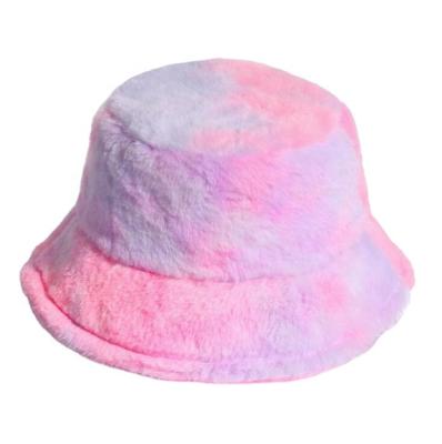 China Quality Assurance Fashion Wholesale Design Custom Link Dye Printing Colorful Rainbow Bucket Hat for sale