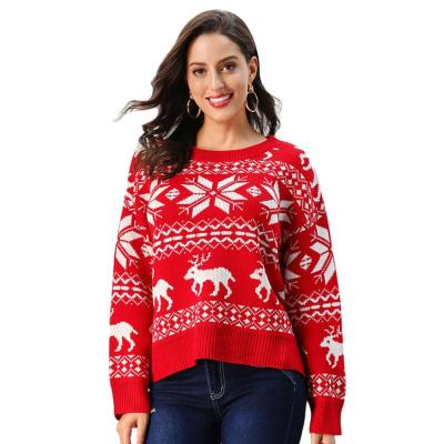 China Breathable Adult Custom Sweater Women Knitted Ugly Christmas Sweater for sale