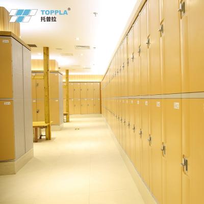 China Environmental Friendly Easy To Clean Waterproof Gym Spa Plastic Lockers for sale