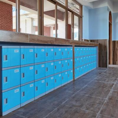 China Environmental Friendly Kids School Modular Mini Small Lockers Lockers With Keys Light Blue Color for sale