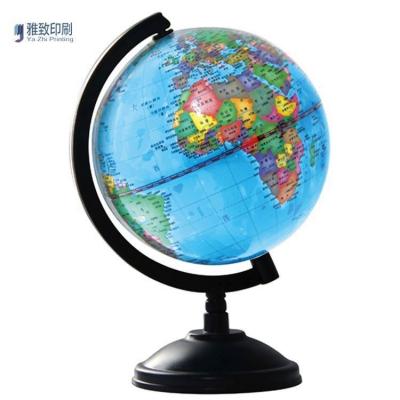 China Customized clear luminous printing globe map factory direct sale differen size world globe for sale