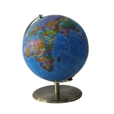 China Clear Illuminated Printing Science Education Earth Globe With 23cm Height Metal Base World Globe Arched Globe for sale