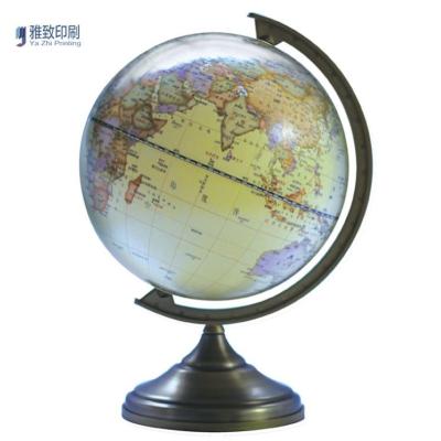 China High Quality Clear Luminous Printing Decorative Spinning Excellent Spinning Globe for sale