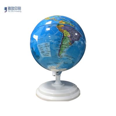 China Unique Clear Luminous Printing Globe PVC Rotating Globe For Kids for sale