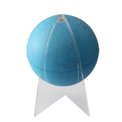 China 20cm Geography Materials Unique Blue Ocean Materials Standard Educational Clear Luminous Printing World Earth Desktop Globe for sale