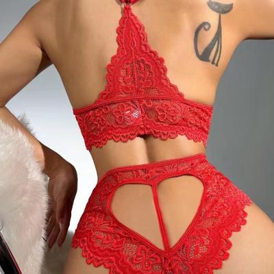 China Hot Sexy Nightdress Factory Price Wholesale Hot Sexy Nightdress With Bowknot Transparent Women's Sexy Lingerie Set for sale