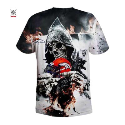 China custom Logo Print Design Fashion Summer 3D Streetwear Anti-wrinkle sublimation polyester cotton printing tees men for sale