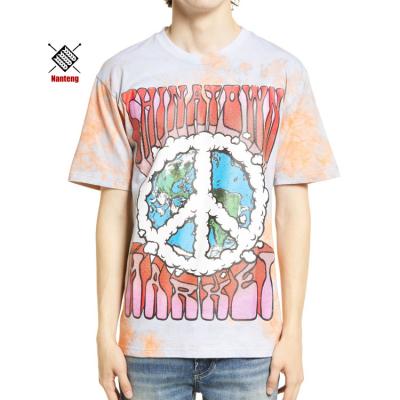 China Custom Unisex Plain Cotton 100% Polyester Sublimation Digital Print White Black Vintage Anti-Wrinkle Tie Dye Mens T-Shirts for sale