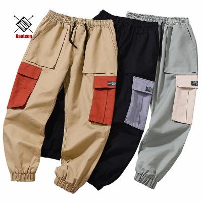 China Anti-Wrinkle Sublimation Printing Casual Hip Hop Nylon Plus Size Customized Sweated Mens Cargo Jogger Pants for sale