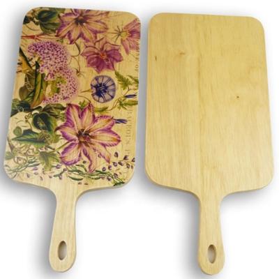 China Wholesale Durable Durable Rectangle Rubber Wooden Chopper With Hanging Hole Handle for sale