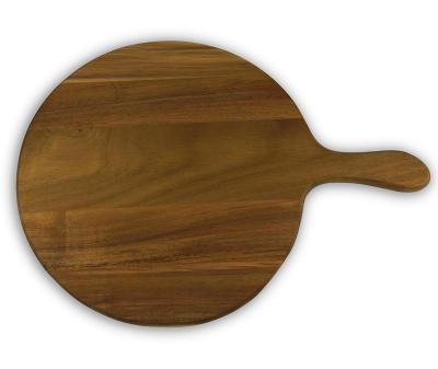 China Sustainable Handcrafted Wooden Round Pizza Dish Cheese Board Serving Tray Luxury Natural Pizza Peel Shovel Set For Baking Bread for sale