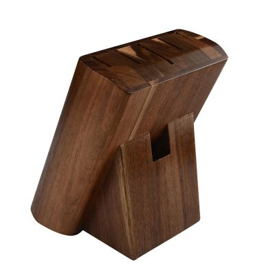 China Custom Acacia Wood Kitchen Knife Storage Rack Viable Wholesale for Knife Display and Storage for sale