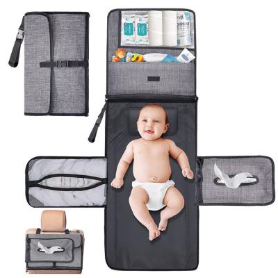 China Portable Polyester Diaper Change Pad Waterproof Travel Pad Baby Changing Diaper Changing Mat Foldable Changing Station for sale