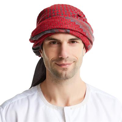 China Islamic Saudi Arabian Arab tudung cotton men clothing bawal traditional costumes soft and comfortable woolen head scarf prayer hat for sale