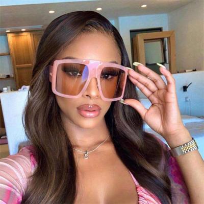 China Trendy Shades Sunglasses Bigger Frame Oversized Women Fashion Sun Glasses for sale