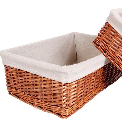 China Large Stackable Wicker Picnic Basket Custom Made Viable Wholesale for sale