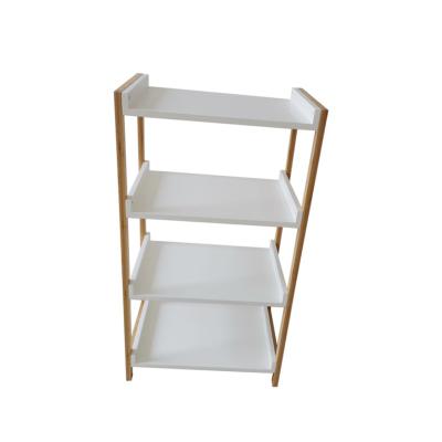 China Competitive Price Bamboo Bathroom Shelf Storage Rack Stocked for sale