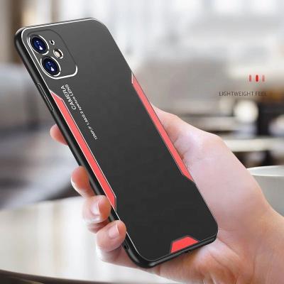 China Shockproof Shockproof Camera Lens Protective Metal Silicone Mobile Phone Case For iPhone 12 13 Pro Max Cell Phone Cover for sale