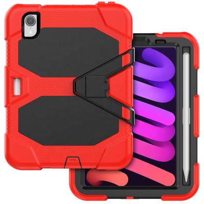 China Anti-drop 8.3 inch Silicone Rubber Rugged Shockproof Hybrid Cover Device for iPad Mini 6 Accessories Case with Stand Tablet Case for sale