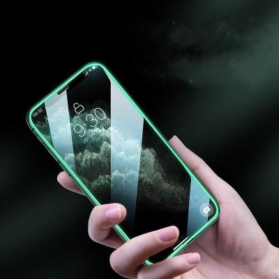 China Full Glue/Full Adhesive/Touchscreen For iPhone 13 Silicone Edge Tempered Glass Film Screen Protector Lemon Night Light Fluorescent Glass for sale