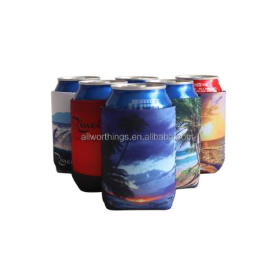 China Hot Sale Insulated Sublimation Can Colored Cooler Sublimation Box Cooler 3 mm 12 oz neoprene coozie for sale