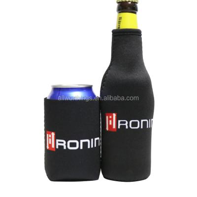 China Customized Insulated Neoprene Beer Bottle Cooler Stand Insulated With Zipper for sale