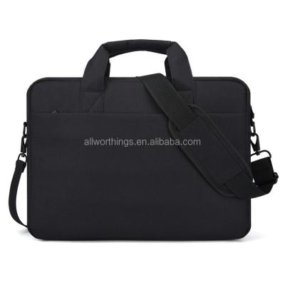 China Promotion MOQ 3pc In Stock High Quality14 Inch Nylon Laptop Bag With Handle And Shoulder Strap for sale