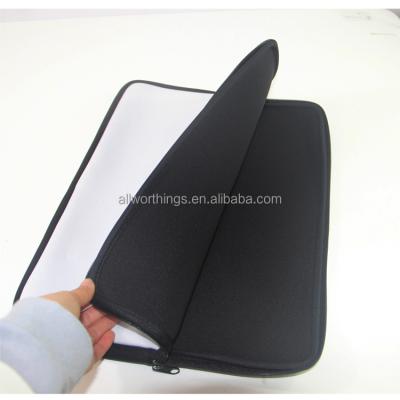 China Waterproof Shockproof / Fashion And Beautiful White Empty Neoprene Laptop Bag Sleeve For Sublimation for sale