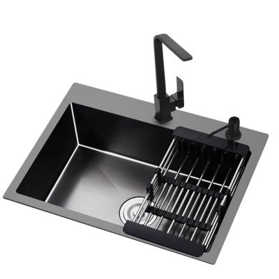 China China Manufacturer Hot Selling Modern Customize Kitchen Black Stainless Steel Sinks for sale