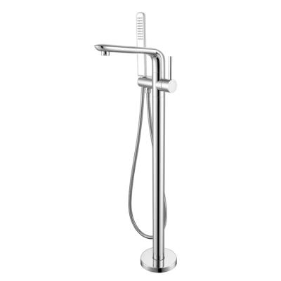 China Floor Stand Faucets Our Own Manufacturer Faucet Floor Bath European Style Free Standing Floor Stand Tub Faucet for sale