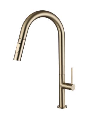 China Sense Faucets Brush Gold Touch Sense Kitchen Faucet Flexible Smart Kitchen Faucet Pull Out Kitchen Faucets for sale