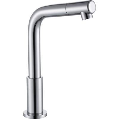 China Metered Copper Faucet Semi-Auto Faucets Only Cost Effective Cold Basin Faucet for sale