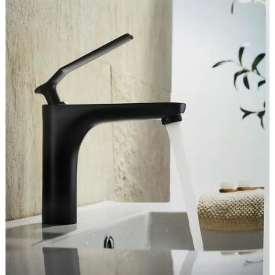 China Modern Chrome Black Good Quality Basin Faucet Cold Designed Contemporary Faucets for sale