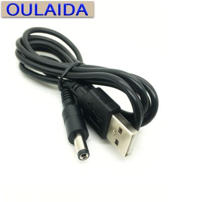 China Player OULAIDA 100CM Male MP3/MP4 USB To DC 5.5mm*2.1 Barrel Jack Power Cable AC Plug Transfer Connector Charger Interface Converter USB To DC for sale