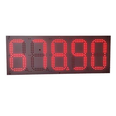 China Glue Sealing Fuel Station Gas Pylon Sign 7 Segment Led Display Board for sale