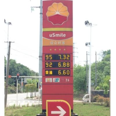 China 13'' Bright White Waterproof LED Gas Price Signs With RF Remote Control for sale